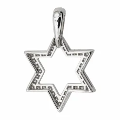 Pendentif Etoile Or blanc Diamant