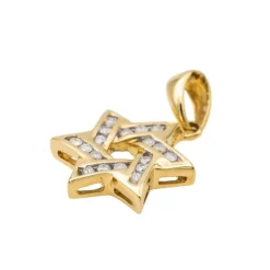 Pendentif Etoile Or jaune Diamant