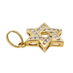 Pendentif Etoile Or jaune Diamant