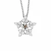 Pendentif Etoiles Or blanc et Diamants