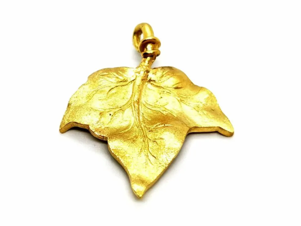 Pendentif Feuille Or jaune