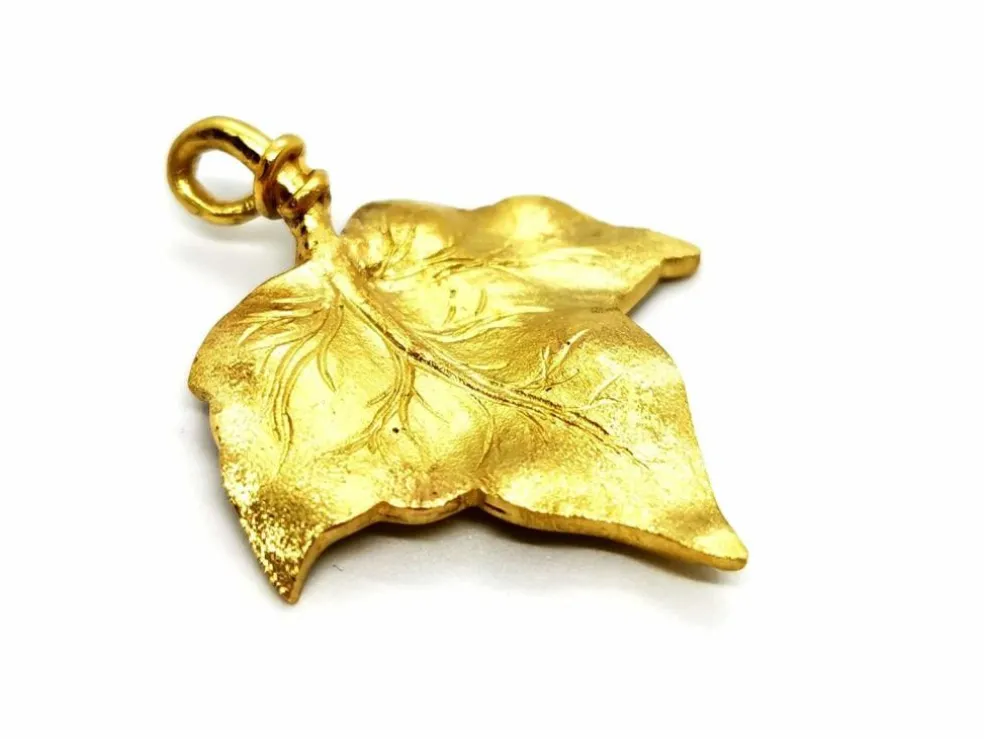 Pendentif Feuille Or jaune