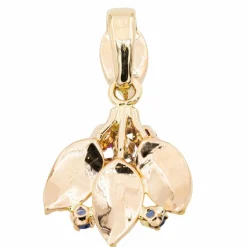 Pendentif Feuille Or jaune Diamant