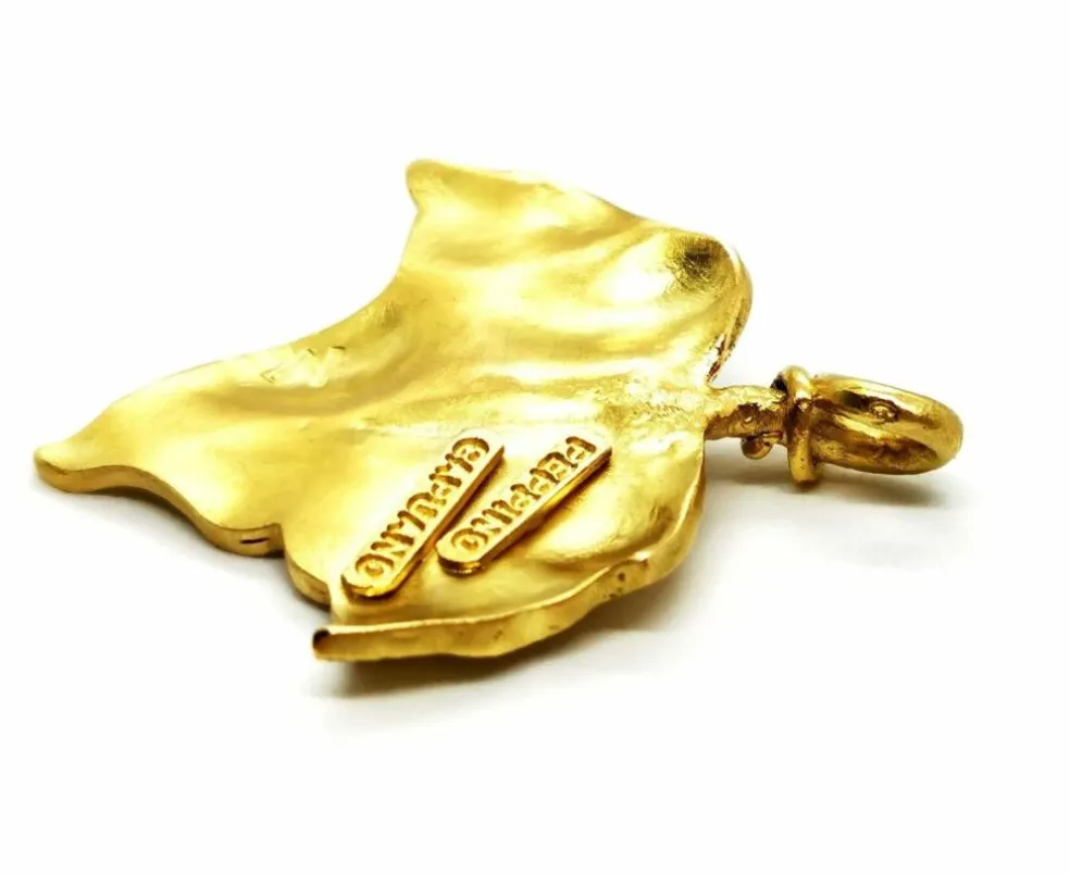 Pendentif Feuille Or jaune