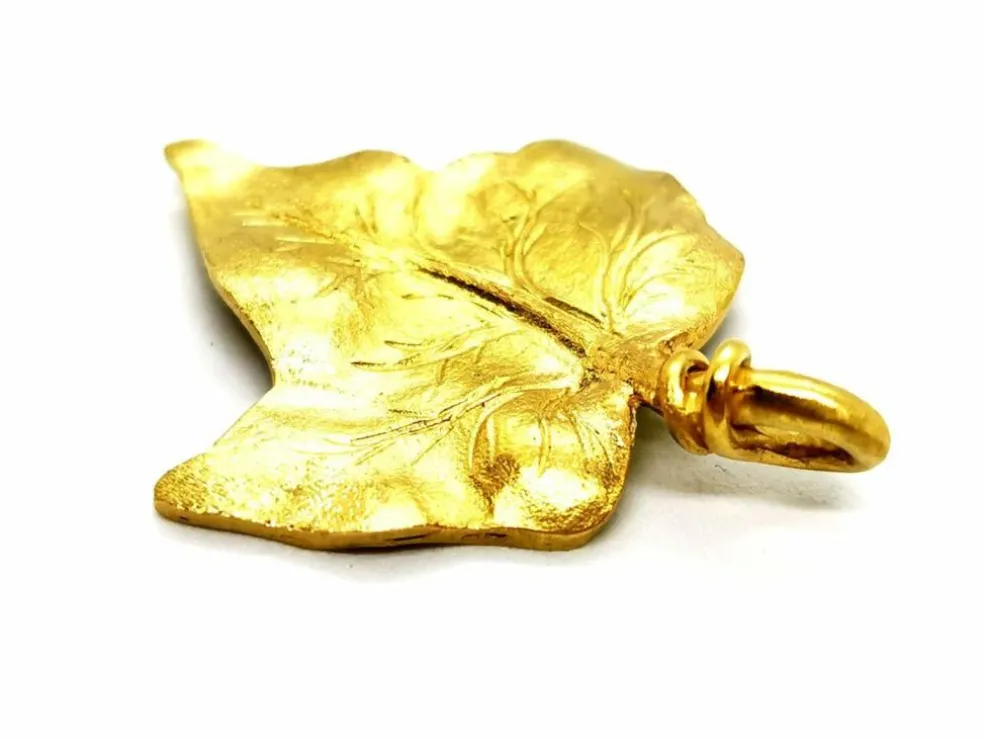 Pendentif Feuille Or jaune