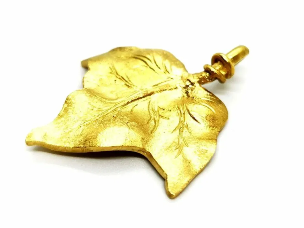 Pendentif Feuille Or jaune