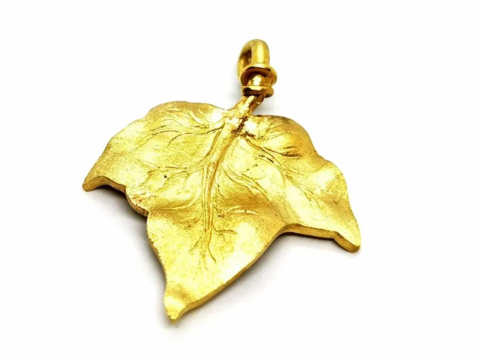 Pendentif Feuille Or jaune