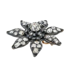 Pendentif Fleur Or jaune Diamant