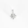 Pendentif Flocon or blanc diamants