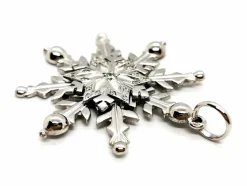 Pendentif Flocon Or blanc Diamant