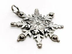Pendentif Flocon Or blanc Diamant