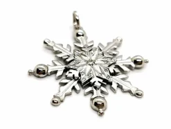 Pendentif Flocon Or blanc Diamant