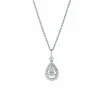 PENDENTIF FORME GOUTTE DIAMANTS