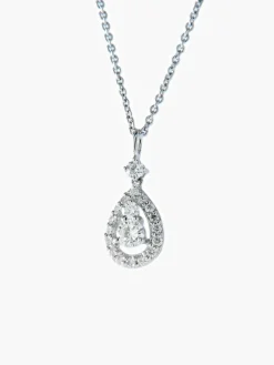 PENDENTIF FORME GOUTTE DIAMANTS
