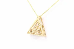 Pendentif "franc maçon" contemporain en or jaune