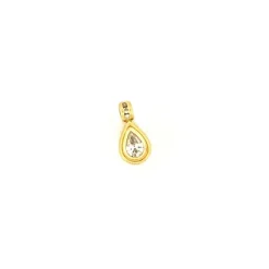 Pendentif Goutte Or Jaune 18k & Diamant