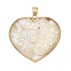Pendentif Grand Coeur Or Jaune Nacre