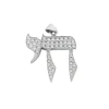 Pendentif HAI - LA VIE or blanc diamants
