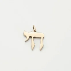 Pendentif Hai or blanc paladié 18 carats