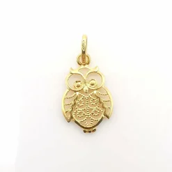 pendentif hibou en or jaune