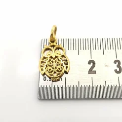 pendentif hibou en or jaune