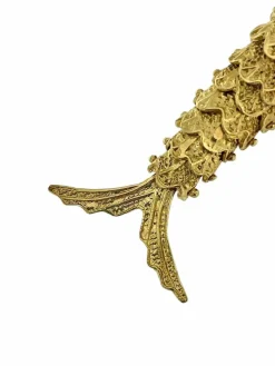 Pendentif italien fait main en or jaune avec rubis