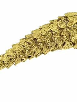 Pendentif italien fait main en or jaune avec rubis