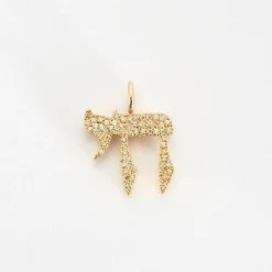 Pendentif Khai or jaune et diamant