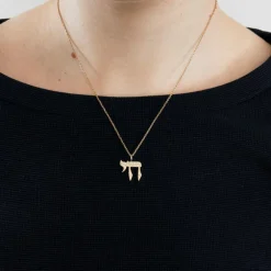 Pendentif Khai or jaune et diamant