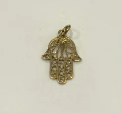 Pendentif khomsa or jaune
