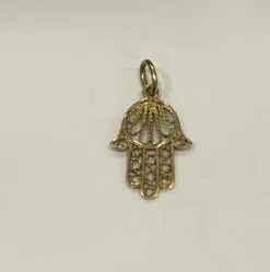 Pendentif khomsa or jaune