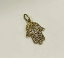 Pendentif khomsa or jaune