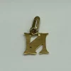 Pendentif lettre N or jaune diamants