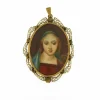 Pendentif Madone peinte