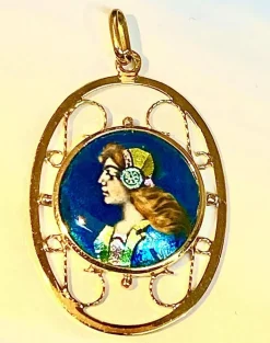 Pendentif émail de Limoges