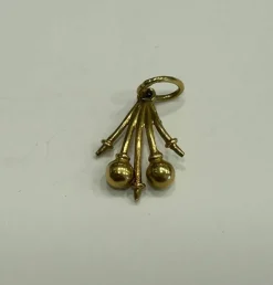 Pendentif Main or jaune