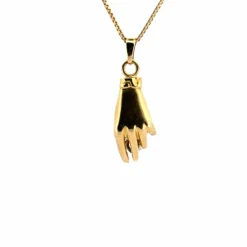 Pendentif Main or jaune diamant