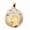 Pendentif Médaille de la Vierge voilée sous un ciel étoilé