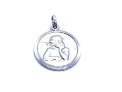 Pendentif Médaille Or blanc