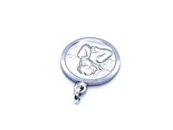 Pendentif Médaille Or blanc