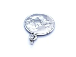 Pendentif Médaille Or blanc