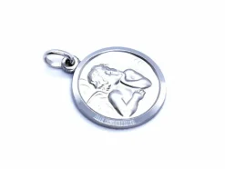 Pendentif Médaille Or blanc