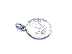 Pendentif Médaille Or blanc