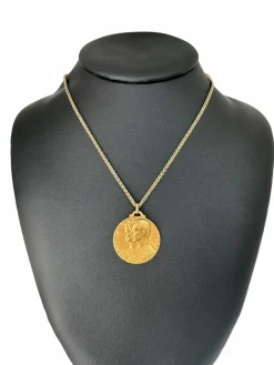 Pendentif Médaille or jaune de René Cliquet Grands-Ducs et Grandes-Duchesses de Luxembourg