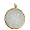 Pendentif Médaille Vierge En Or Jaune Et Nacre