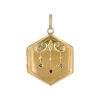 Pendentif médaillon ancien hexagonal