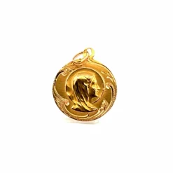 Pendentif Médaillon Or Jaune