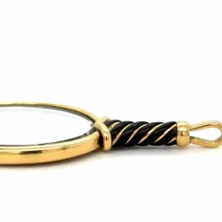 PENDENTIF MIROIR TORSADE OR JAUNE