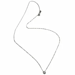 Pendentif moderne en or blanc avec diamants