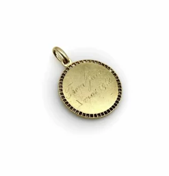 Pendentif Mère de Dieu en or jaune 18 carats et platine de style édouardien